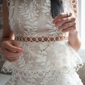 Avantlook Lace white Midi dress. Size M